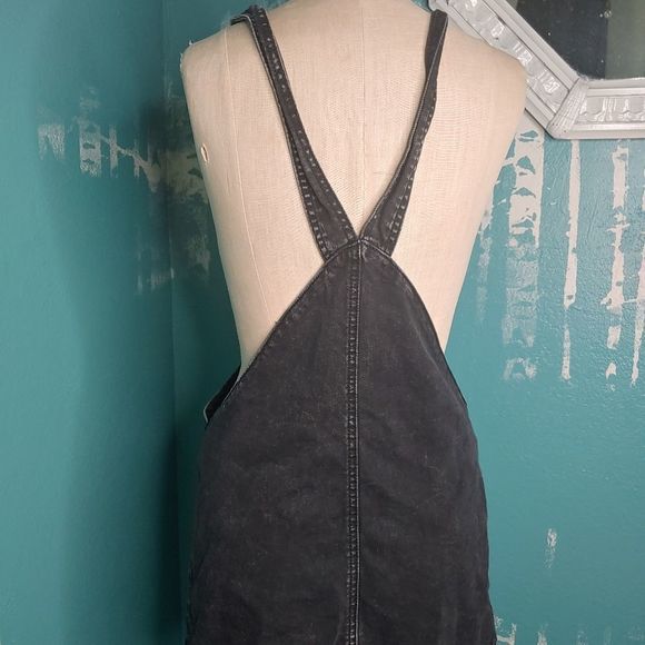 NWOT F21 Black Denim Overall Jumper - Picture 5 of 8